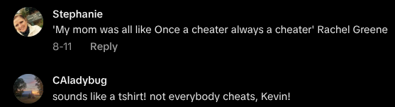 couple sits in front of cheating couple airplane