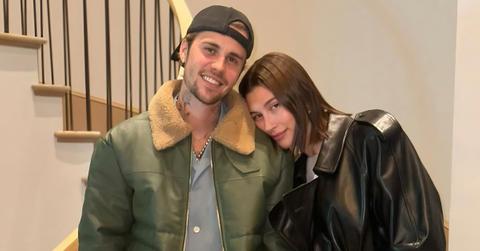 Justin Bieber and Hailey Bieber in January 2024.