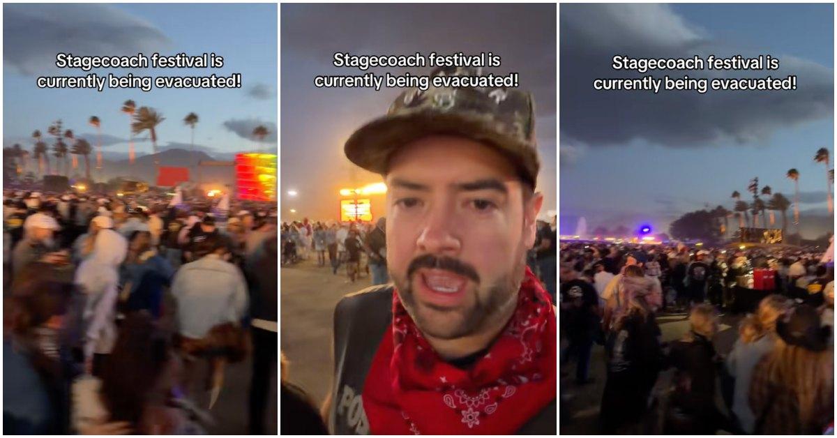 Stagecoach attendees share on TikTok the event being evacuated on Day 2.