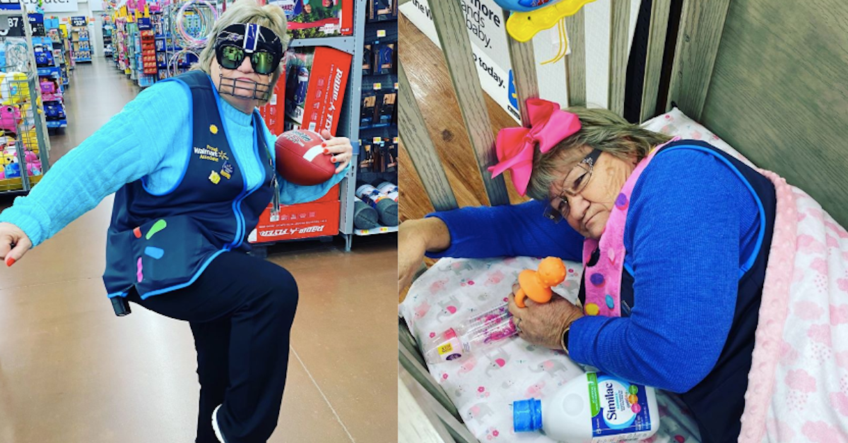 This Lady Working At Walmart Posts Funny Pictures Of Herself Posing With  Products And People Love Them