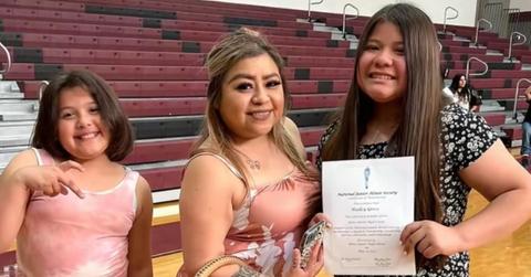 Ash Trevino with her two daughters.