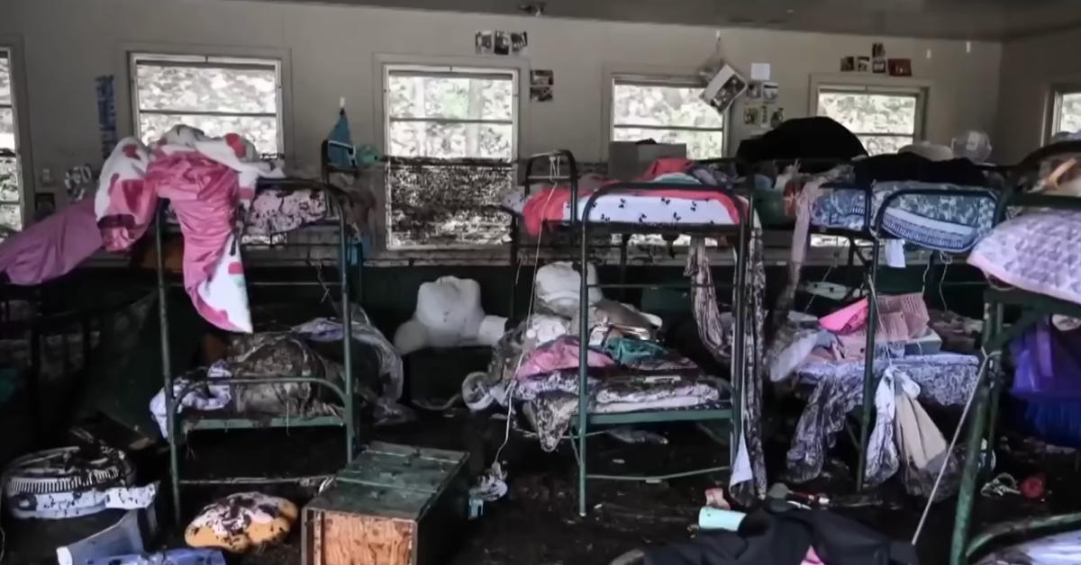Inside a cabin at Camp Mystic following the floods