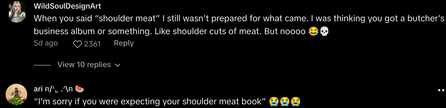 shoulder meat wedding guest book