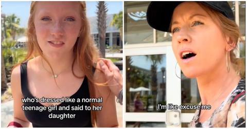 woman comments on teens outfit