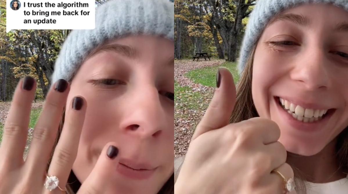 Woman Loses Her Engagement Ring While Throwing Leaves