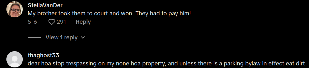 hoa demands payment from non hoa member