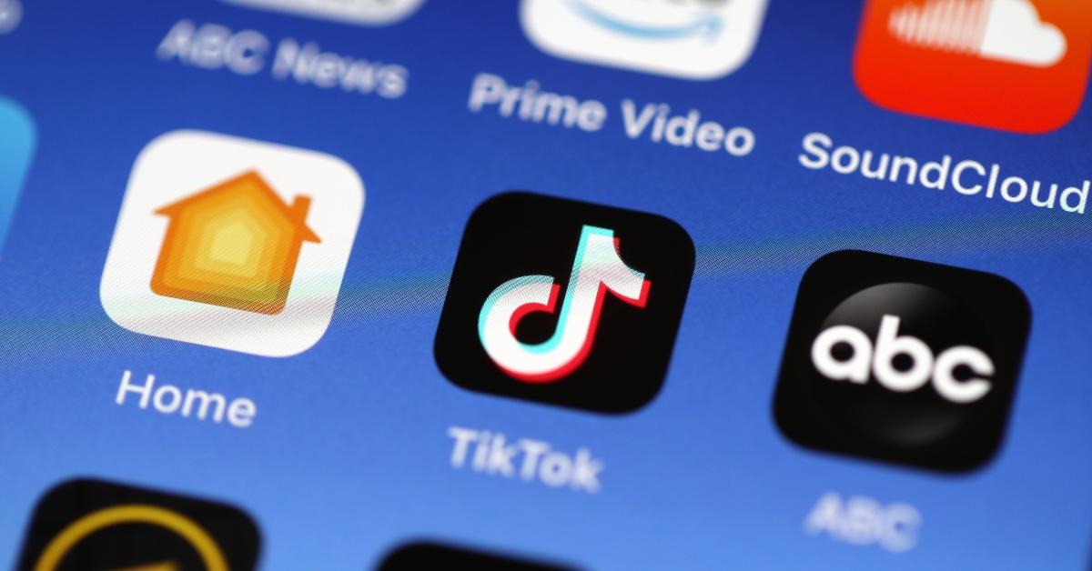 스마트 폰 홈 화면의 Tiktok 앱 아이콘