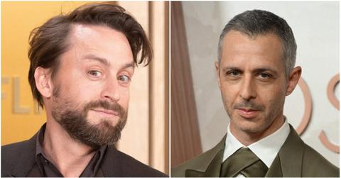 Kiernan Culkin and Jeremy Strong at separate events.