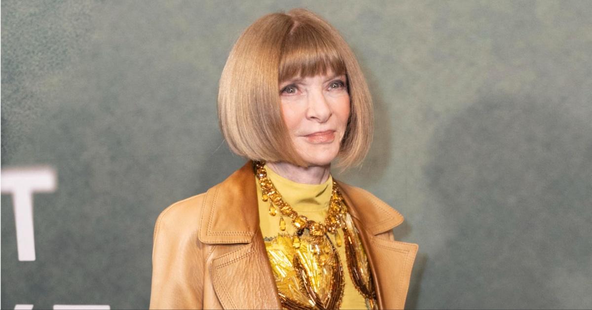 Anna Wintour attends a premiere at the Hudson Theatre in New York City. 