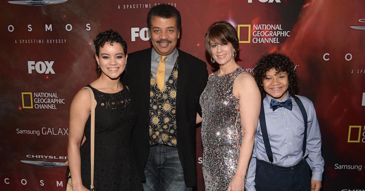 Neil, Miranda Tyson, Alice Young, and Travis Tyson at the premiere of Fox's 'Cosmos: A SpaceTime Odyssey' March 4, 2014