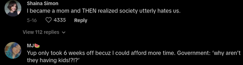 TikTok: Woman Stunned FMLA/Maternity Leave Is Unpaid in America