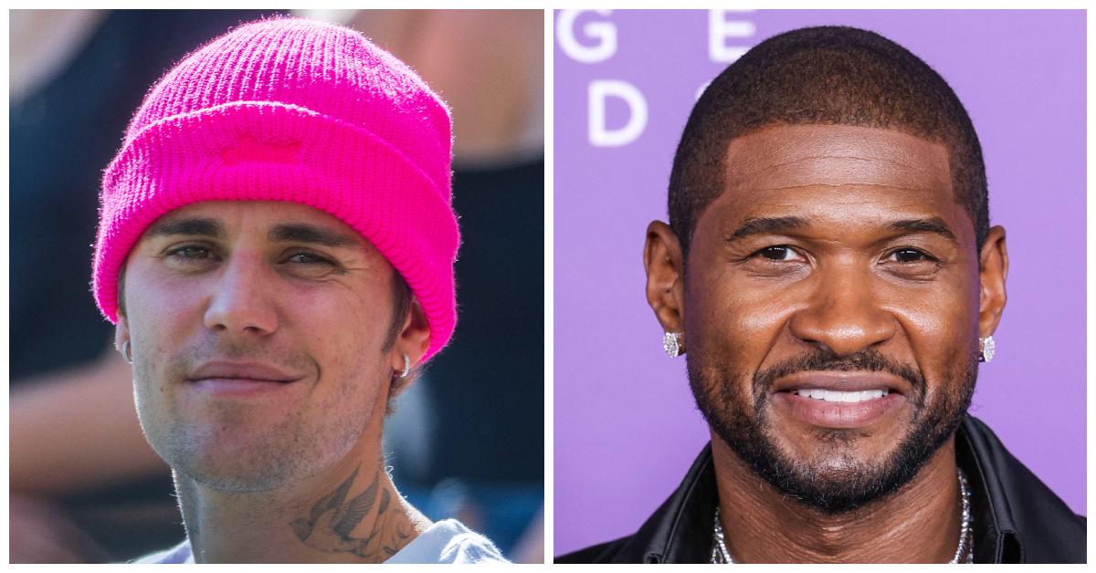 Justin Bieber and Usher.