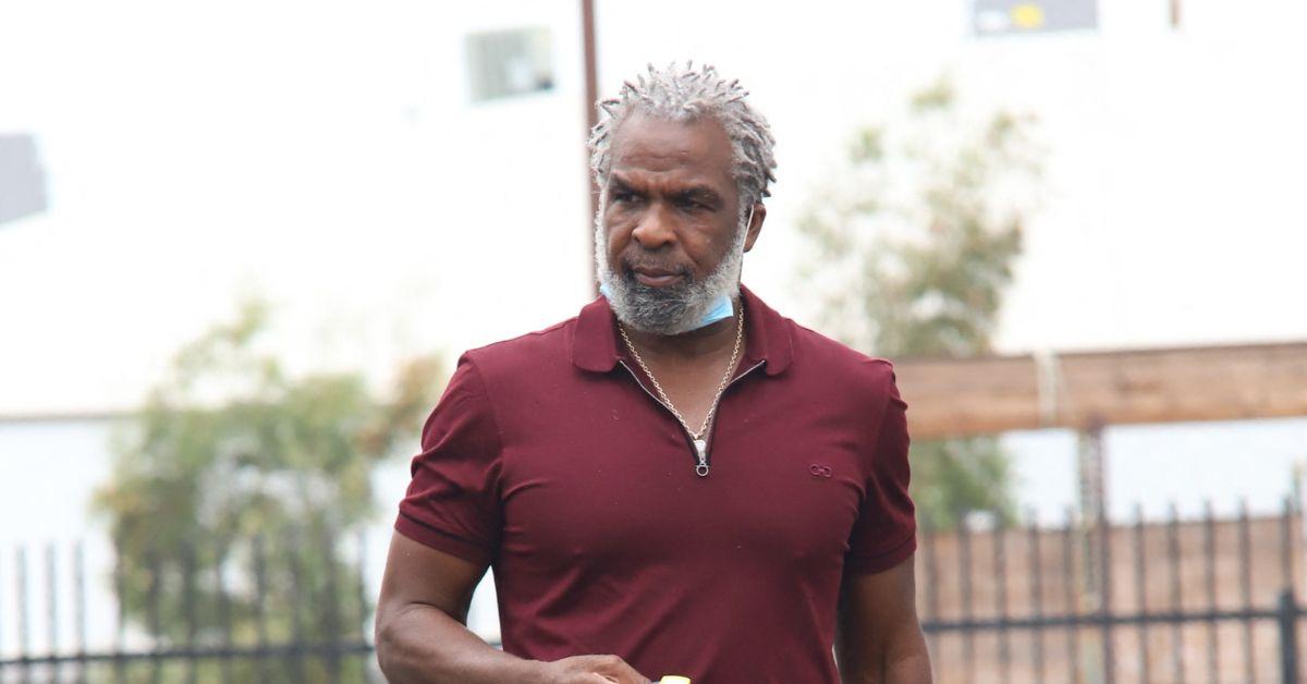 Charles Oakley leaving a parking lot with a mask on in 2020. 