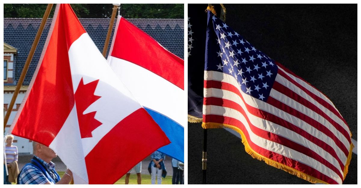 Canada and United States flags