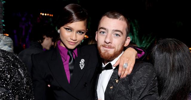 Zendaya and Angus Cloud attend the 2022 Vanity Fair Oscar Party.
