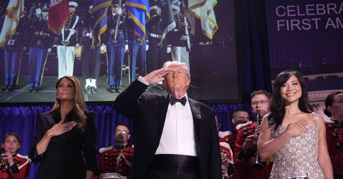 Donald Trump and Melania Trump at the White House Correspondents' Dinner. 