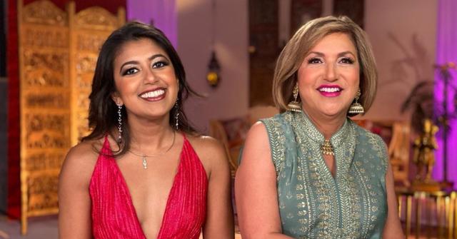 Richa Sadana and her mother Lopa Aunty filming for 'Family Karma'.