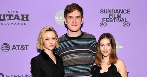 Bo Burnham with co-stars Carey Mulligan and Alison Brie