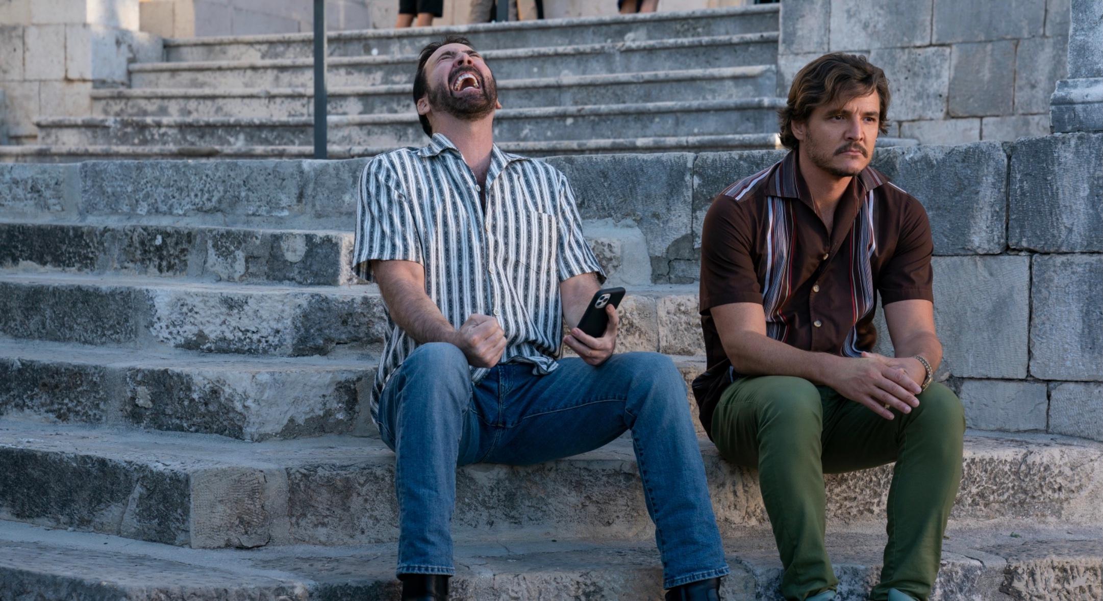 Nicolas Cage and Pedro Pascal in 'The Unbearable Weight of Massive Talent.'