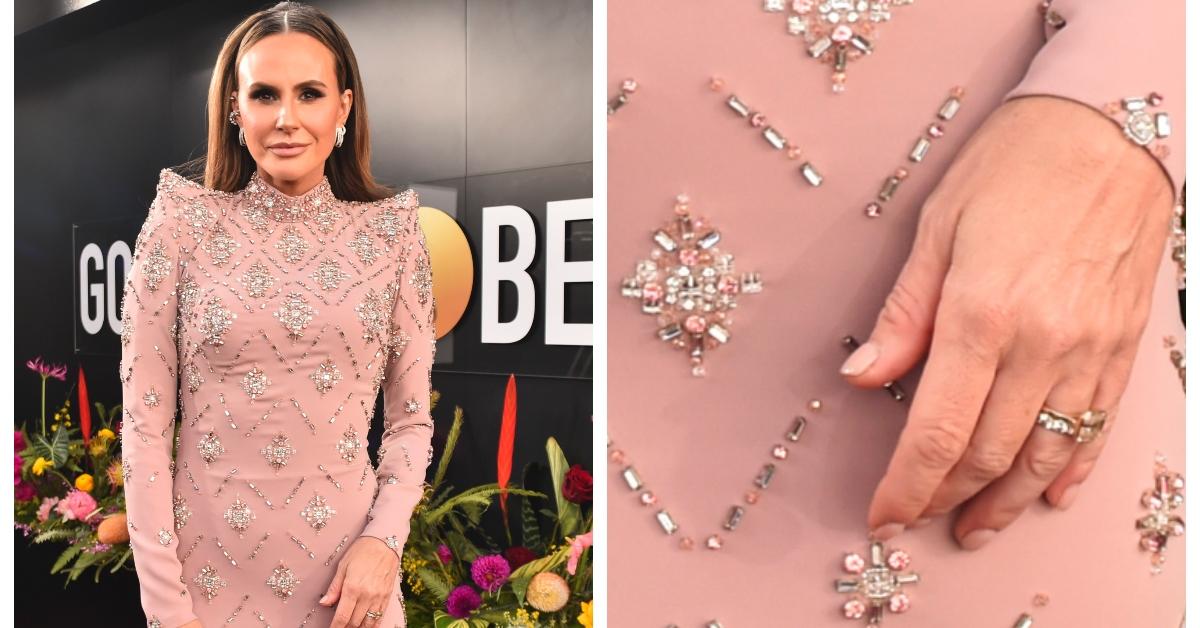 Keltie Knight at the Golden Globes and her diamond ring