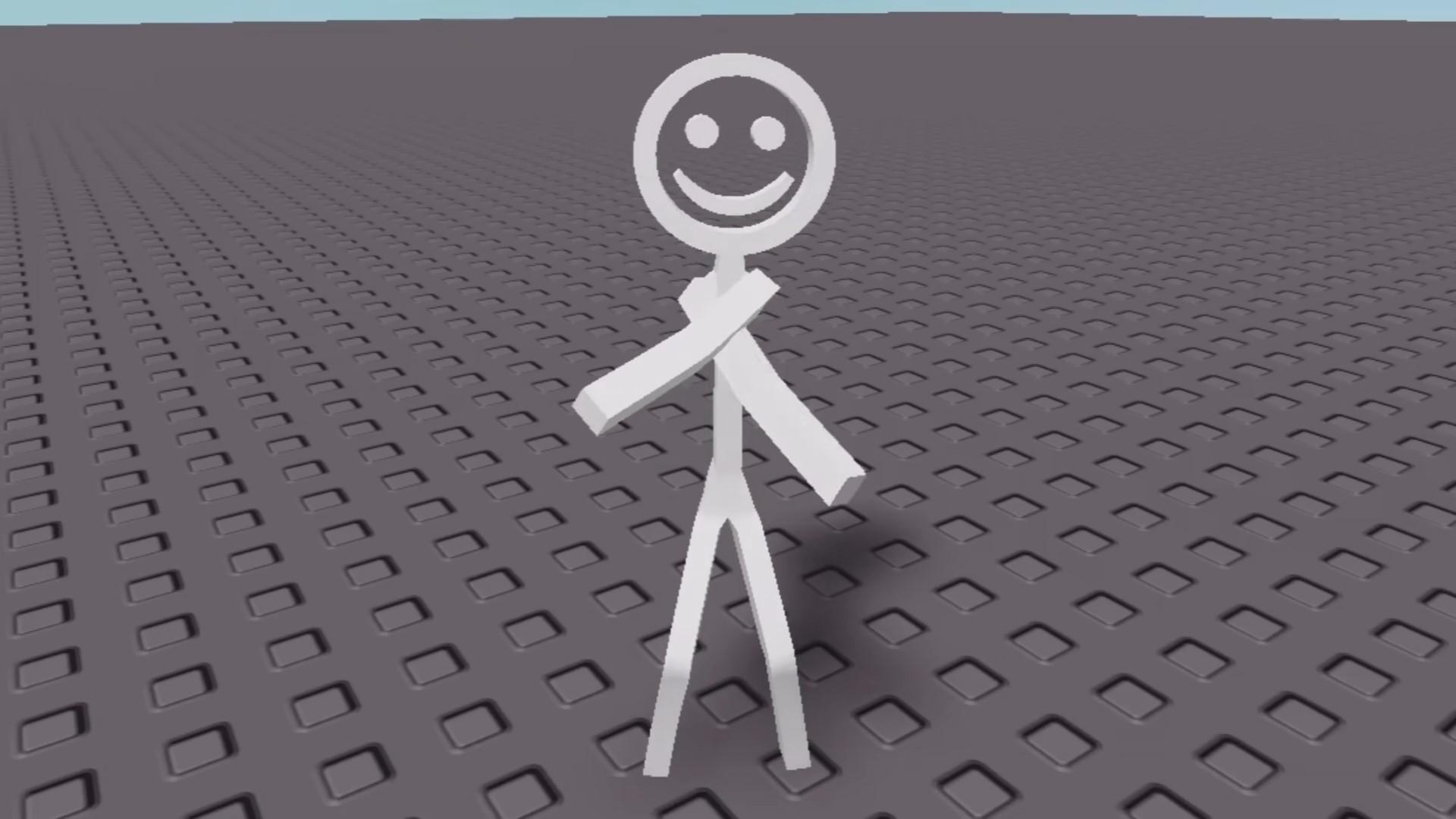 'Roblox' Close-up of the Billy stickman avatar in-game.