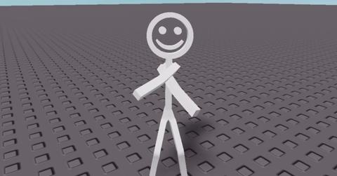 'Roblox' Close-up of the Billy stickman avatar in-game.