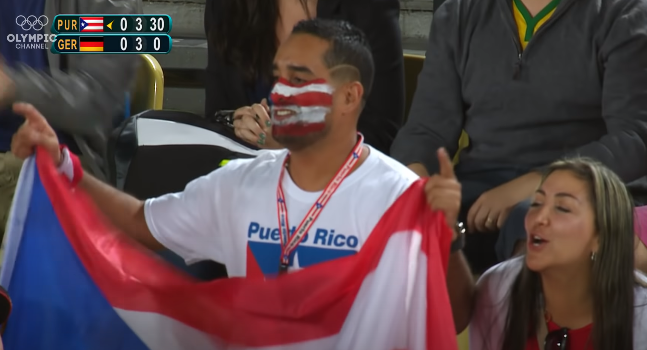 Puerto Rico fan at the Olympics