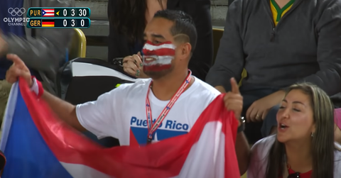 Puerto Rico fan at the Olympics
