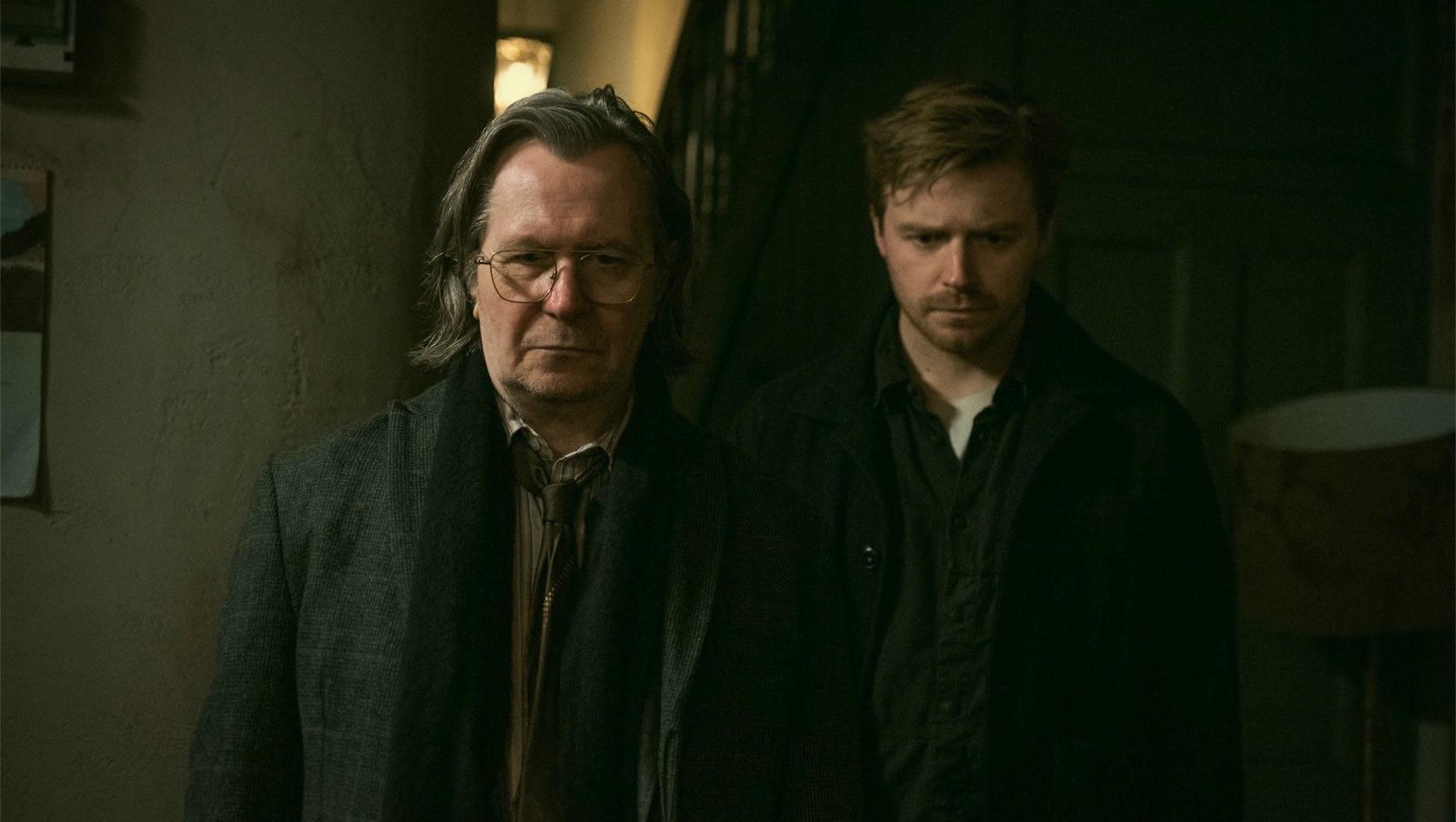 Gary Oldman as Jackson Lamb and Jack Lowden as River Cartwright in 'Slow Horses.'