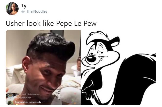 usher hair memes