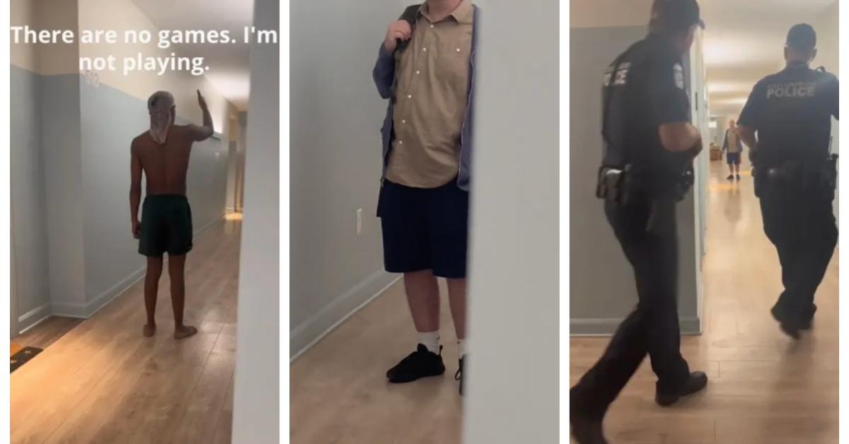 tiktok about strange man entering couple's apartment