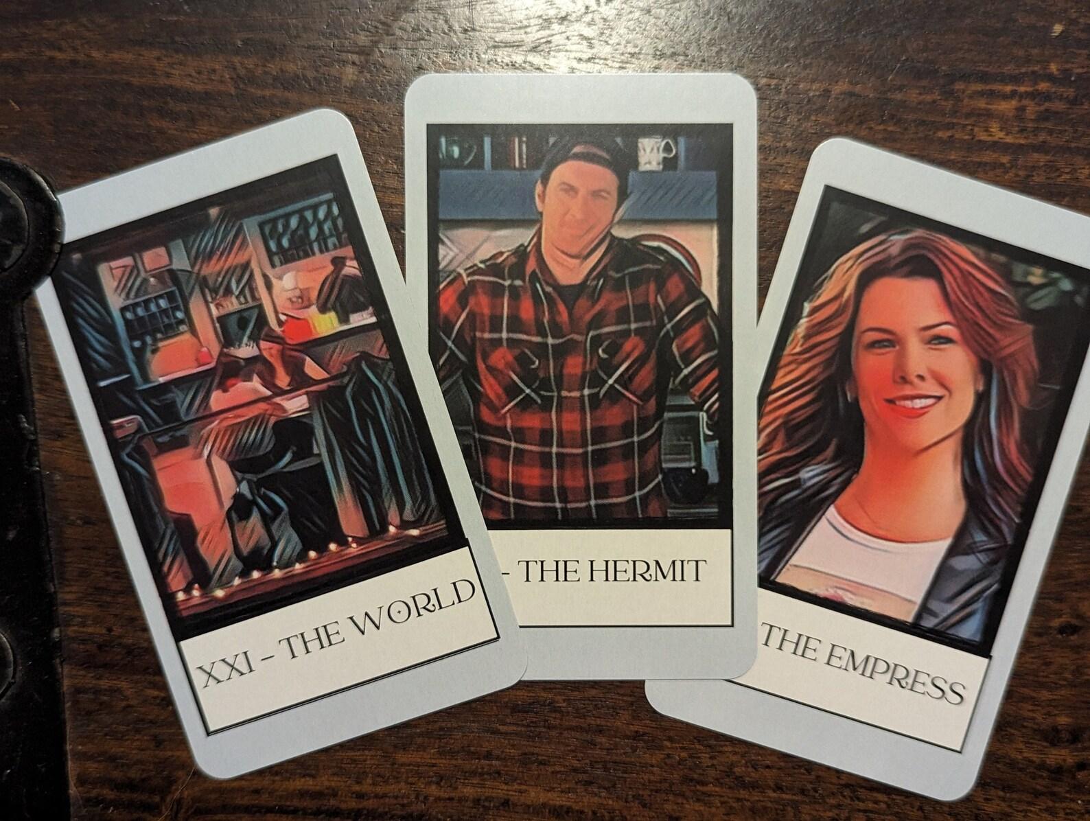 Tarot cards with people and places from Gilmore Girls