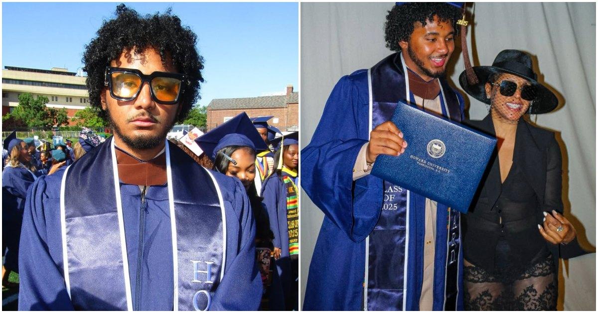 Toni Braxton's son at his Howard University graduation