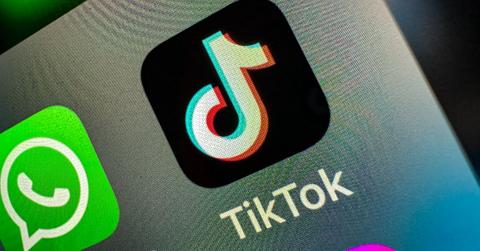 TikTok app on an iPhone screen