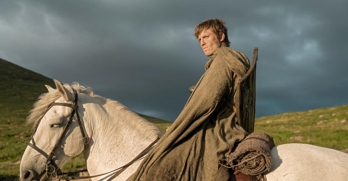Peter Claffey's character rides a horse in the first episode of A Knight of the Seven Kingdoms.