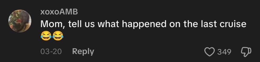 A user's comment on TikTok.