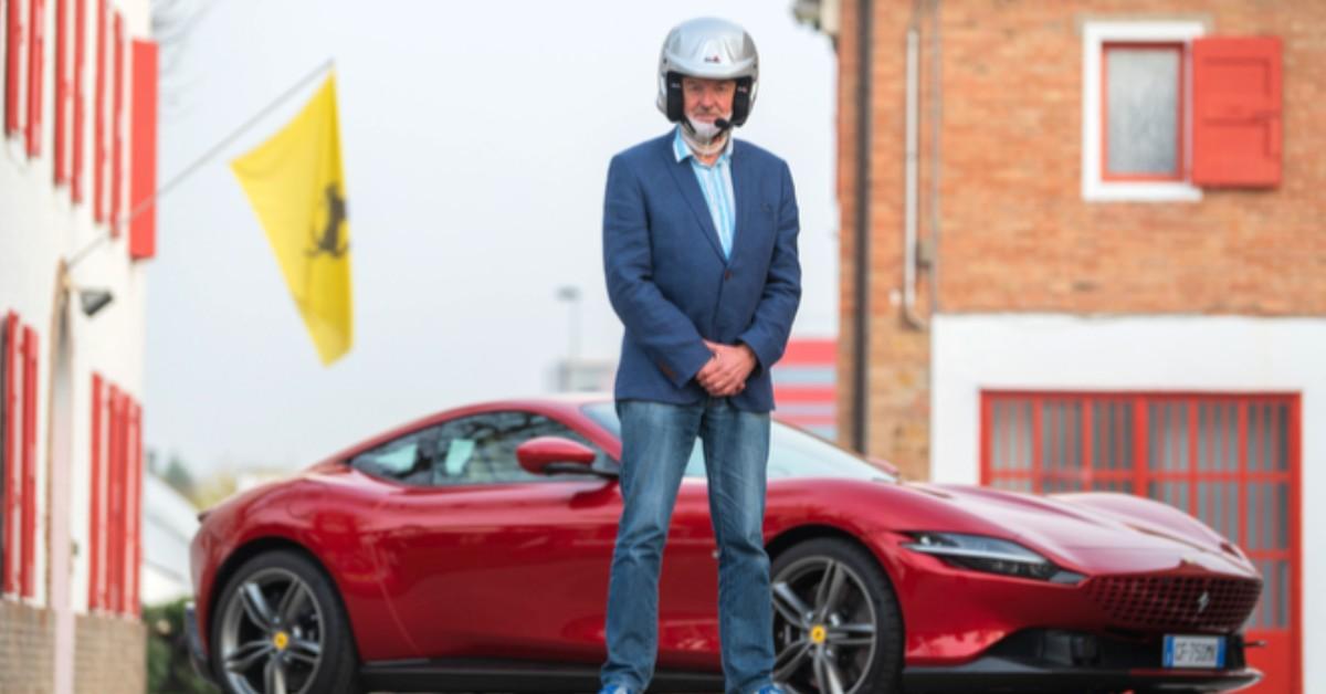 A beautiful Ferrari and James May. 