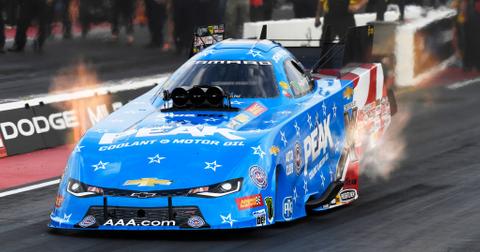 John Force's car at the Dodge Mile-High NHRA Nationals