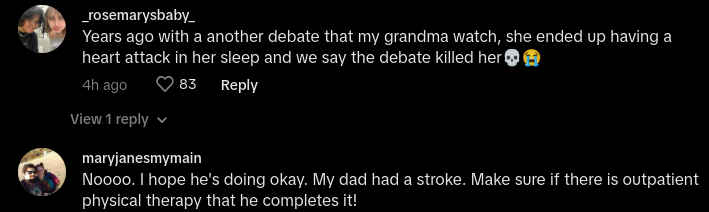 Man Has Stroke During Presidential Debate, Mistook for Mocking Biden