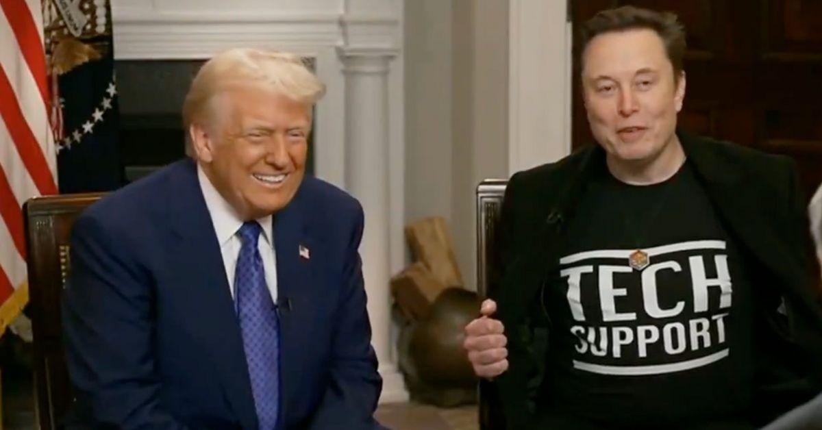 Donald Trump and Elon Musk in an interview together. 