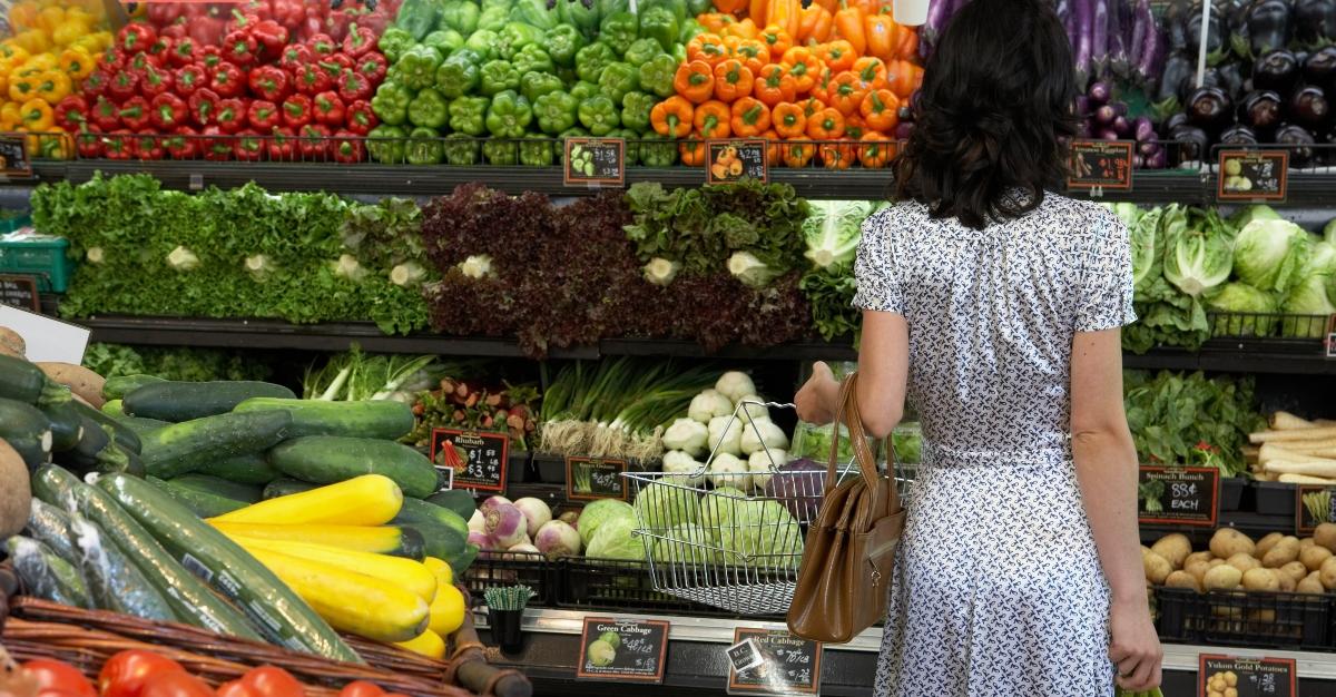 Woman grocery shopping