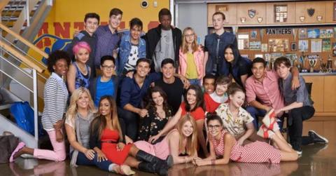 The cast of 'Degrassi' poses on set