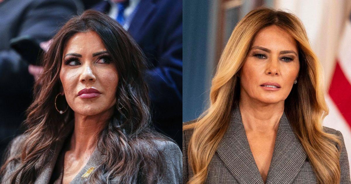 Kristi Noem and Melania Trump