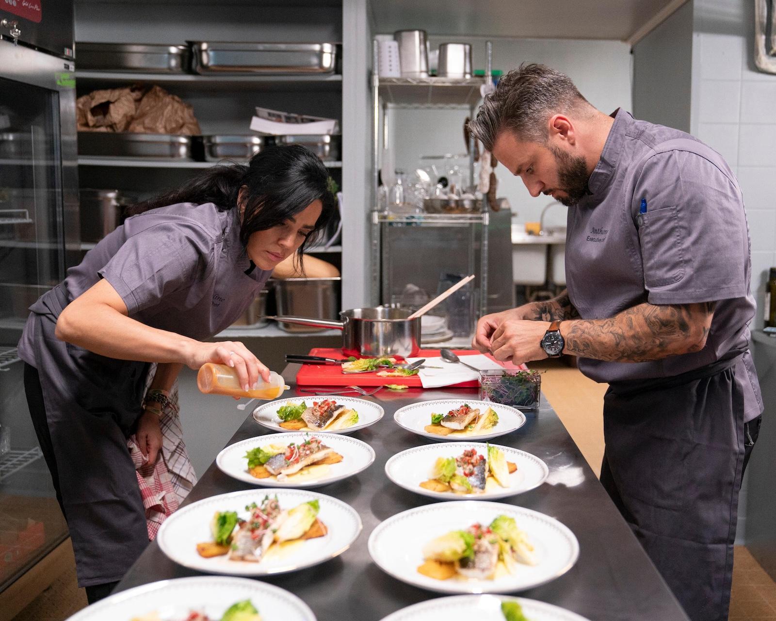 Sous chef Caroline Byl and Executive chef Anthony Bar
