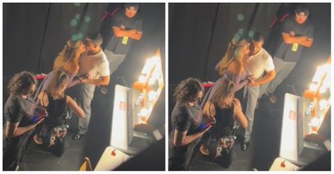 TikTok user @ashleysdiary7 shared an eight-second clip of Brooks and Gleb kissing backstage at 'DWTS.'