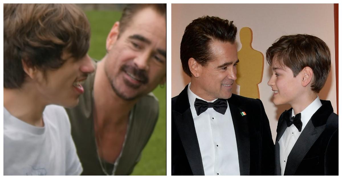 Colin Farrell and his two sons, James and Henry