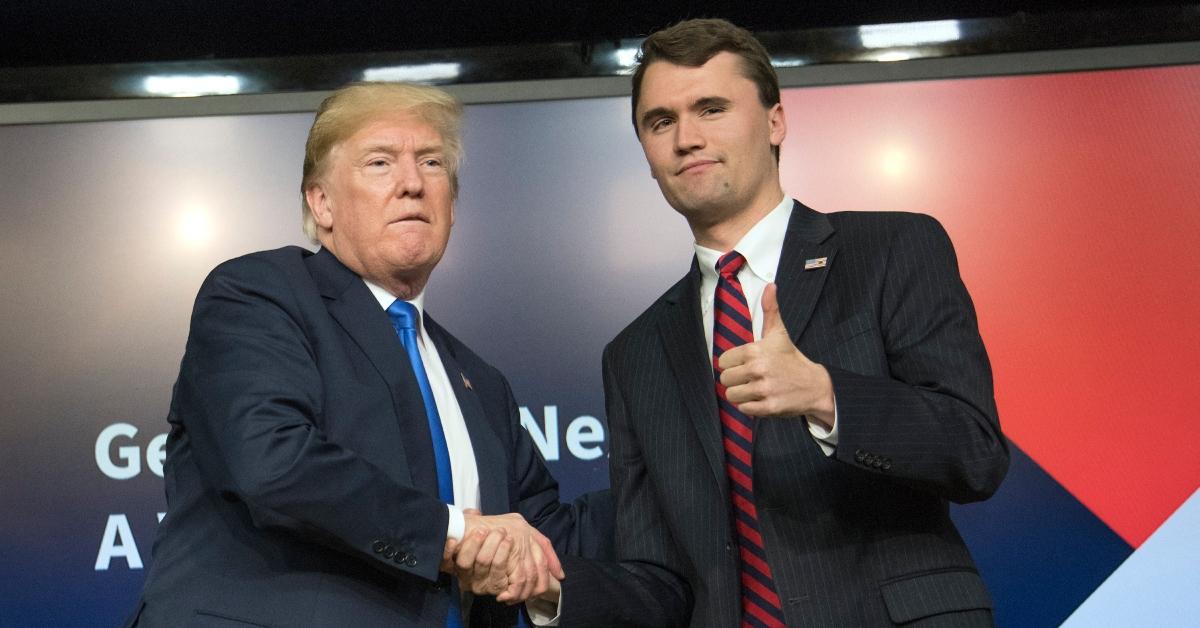 (l-r): Donald Trump and Charlie Kirk