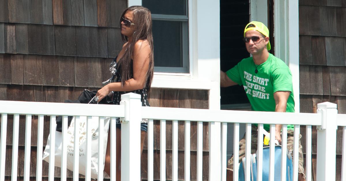 Sammi and Mike filming 'Jersey Shore' in Seaside Heights, N.J. on Aug. 1, 2011.