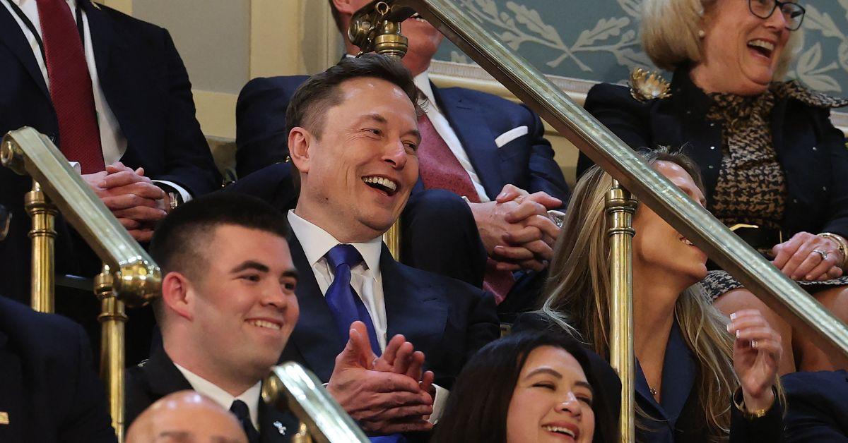 Elon Musk at the 2025 State of the Union. 