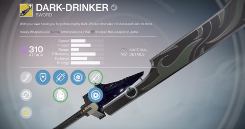 Dark Drinker Destiny 2 Will The Exotic Sword Be In The Game - dark level gg roblox